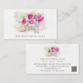 *~*フローラクラシックバラQRフォトAR26ヴィンテージバス 名刺 (正面/裏面)