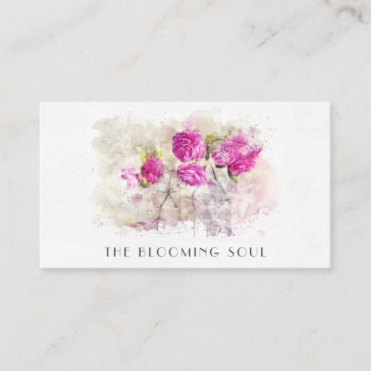 *~*フローラクラシックバラQRフォトAR26ヴィンテージバス 名刺 (正面)