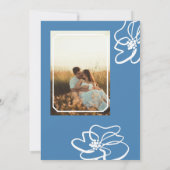 フローラクラシックブルー結婚式招待状 招待状 (裏面)