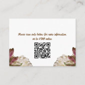 フローラクラシックホワイトウェディングRSVP エンクロージャーカード (裏面)