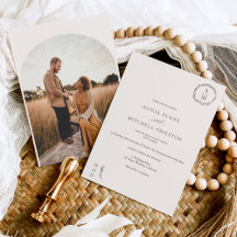 フローラクラシックモノグラム結婚アイボリーのアーチ写真