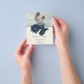 フローラクラシック写真の保存日付招待状 チラシ (手)