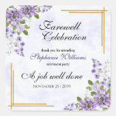 フローラクラシック女子エレガント送別パーティー スクエアシール (正面)