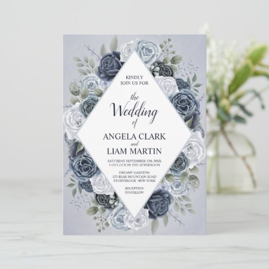 フローラクラシック幾何学模様 招待状 (スタンド正面)