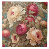 フローラクラシック果実装飾セラミックタイル タイル (正面)