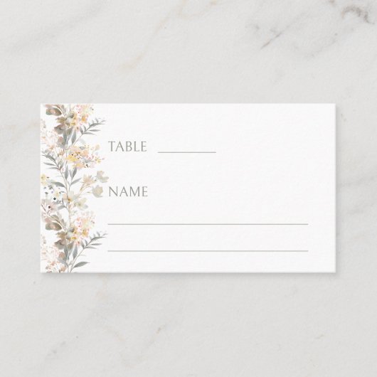 フローラクラシック植物学秋の結婚式座席表 プレイスカード (正面)