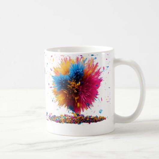 フローラクラシック爆破マグ – 11oz コーヒーマグカップ (右)