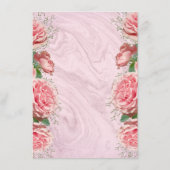 フローラクラシック赤面グリーナリーウェディングRSVPカード エンクロージャーカード (裏面)