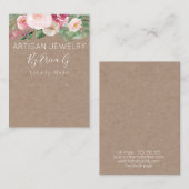 フローラクラフトハンドメイドイヤリングジュエリー表示 名刺 (正面/裏面)