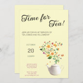 フローラクリスチャンティーパーティの招待状 招待状 (正面/裏面)