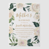 フローラクリスチャン母とベビー賛美のパーティー ベラム紙招待状 (正面)