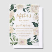 フローラクリスチャン母とベビー賛美のパーティー ベラム紙招待状 (オフセット)