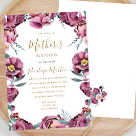 フローラクリスチャン母とベビー賛美のパーティー 招待状