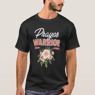 フローラクリスチャン祈りの言葉戦士バイブル引用文キリスト Tシャツ