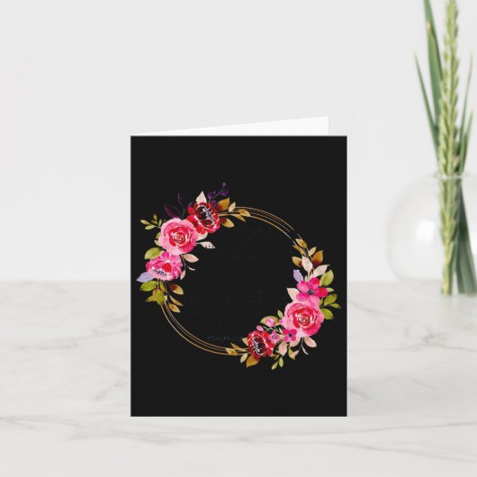 フローラクリスチャン私のハートがビブルに圧倒されたとき カード (正面)