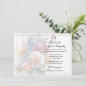 フローラクリスチャン葬儀悔やみや弔慰ありがとう サンキューカード (スタンド正面)