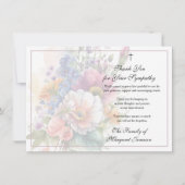 フローラクリスチャン葬儀悔やみや弔慰ありがとう サンキューカード (正面)