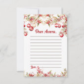 フローラクリスマスカプセルノートメッセージカード サンキューカード (正面)