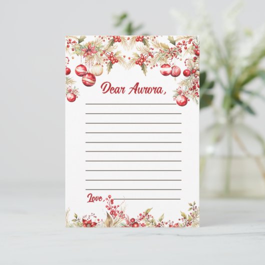フローラクリスマスカプセルノートメッセージカード サンキューカード (スタンド正面)