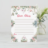 フローラクリスマスカプセルノートメッセージカード 招待状 (スタンド正面)