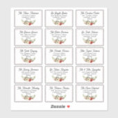 フローラクリスマスカード個別配送先住所 シール (シート)