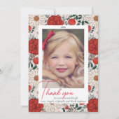 フローラクリスマスサンキューフォトカード サンキューカード (正面)