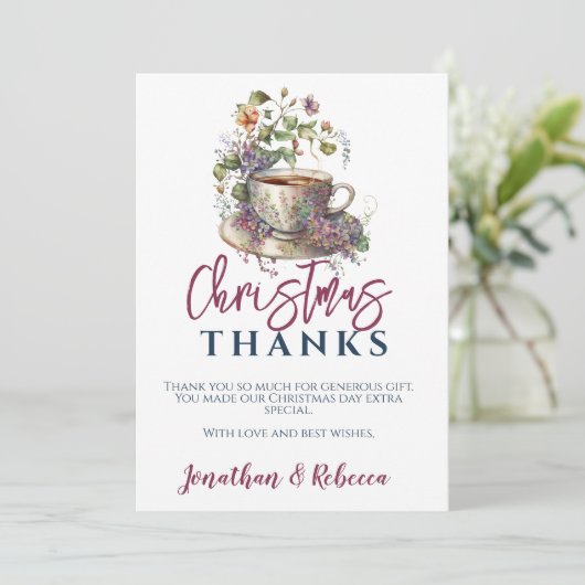 フローラクリスマスティー サンキューカード (スタンド正面)