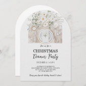 フローラクリスマスディナーパーティの招待状 招待状 (正面/裏面)
