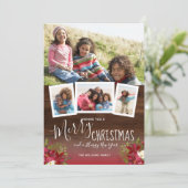 フローラクリスマスハッピーニューイヤーウッド4写真 シーズンカード (スタンド正面)