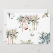 フローラクリスマスバースデーパーティーサンキューカード 招待状 (裏面)