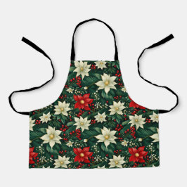 フローラクリスマスパターン エプロン