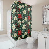 フローラクリスマスパターン シャワーカーテン (インサイチュ)