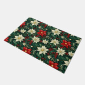 フローラクリスマスパターン ドアマット (アングル)