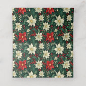 フローラクリスマスパターン プレイスカード (内部開封)