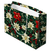 フローラクリスマスパターン ラージペーパーバッグ (裏面アングル)