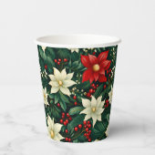 フローラクリスマスパターン 紙コップ (裏面)