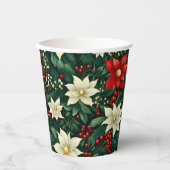 フローラクリスマスパターン 紙コップ (正面)