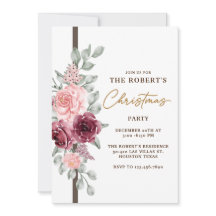 フローラクリスマスパーティの招待状カード