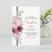 フローラクリスマスパーティの招待状カード 招待状 (スタンド正面)