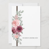 フローラクリスマスパーティの招待状カード 招待状 (裏面)