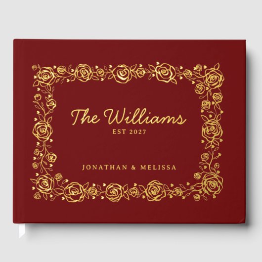 フローラクリスマスフォイルゲストブックフォトゲストブック ゲストブック (正面)