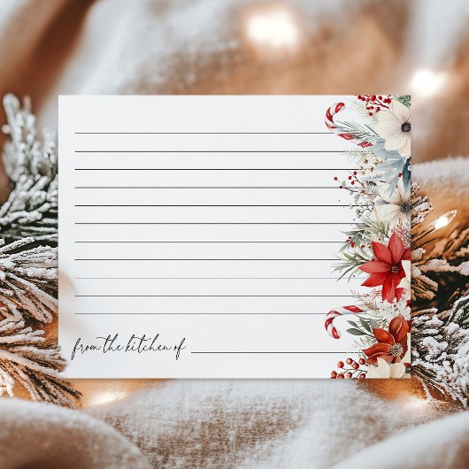 フローラクリスマスブライダルシャワーレシピカード