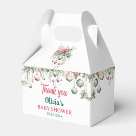 フローラクリスマスベビーシャワーパーティー特典ボックス フェイバーボックス