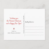 フローラクリスマスホリデーパターン写真 ポストカード (裏面)