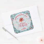 フローラクリスマスホームメイドフードホリデーベーキング スクエアシール (封筒)