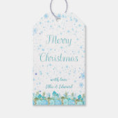 フローラクリスマスメッセージカード ギフトタグ (正面)