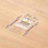 フローラクリブベビーシャワー招待状 アクリル招待状 (レイダウン)