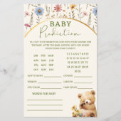 フローラクリーミーおもしろいテディベア予測カード チラシ (正面)