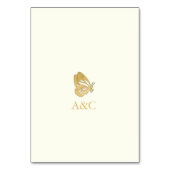 フローラクリームと金ゴールド結婚ズ テーブルナンバー (裏面)