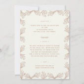 フローラクリームテラコッタフロント&バック結婚ズ 招待状 (裏面)